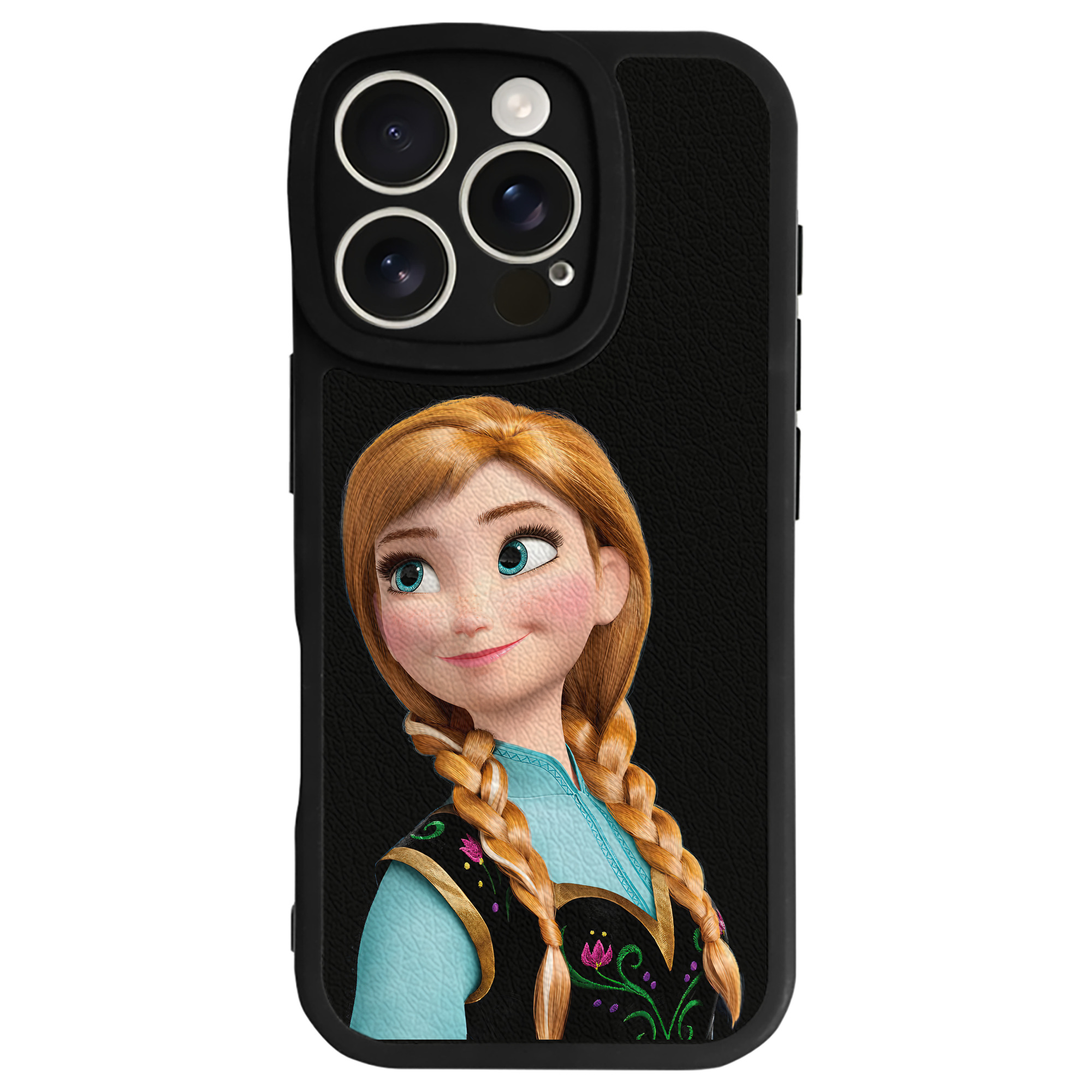 （画像用） アナと雪の女王 アンナ エルサ Frozen Anna Elsa 【iPhone 16シリーズ対応】シリコンスマホケース（レザー調） 材質：シリコン